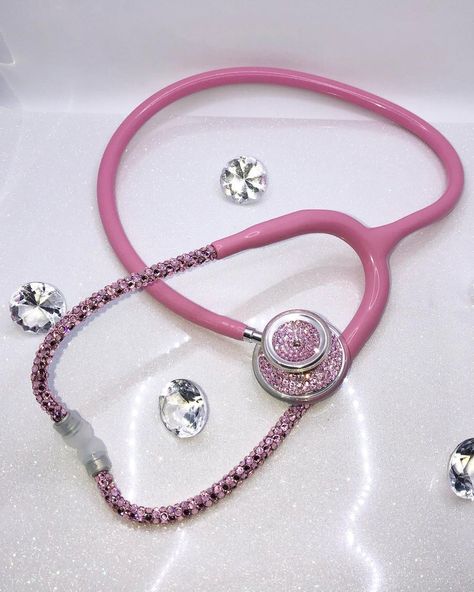 Bling for the Boujee on Instagram: “Bling stethoscope now available on my Etsy shop link in the bio #BlingStethoscope #StethoscopeCharm #PinkBlingStethoscope #PinkStethoscope…” Bling Stethoscope, Pink Stethoscope, Stethoscope Charms, Rhinestone Keychain, Hand Sanitizer Holder, Wrist Lanyard, Pink Bling, Keychain Set, Wristlet Keychain