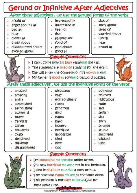 Infinitives Grammar, Gerunds And Infinitives, Adjectives Esl, English Grammar Quiz, Esl Grammar, Esl English, English Adjectives, English Grammar Rules, Grammar Quiz