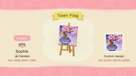 Acnh Cherry Blossom, Animal Crossing Qr, Flag Design, Animal Crossing, Cherry Blossom, Blossom, Cherry, Custom Design, Flag