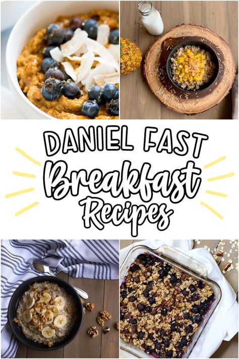 The Daniel Fast is a healthy way to reset your eating, and we do it without sacrificing flavor! Try these vegan recipe with no added sugar and you'll love the way you feel when eating healthy! Daniel’s Fast Breakfast, Daniel Fast Muffins, Low Carb Daniel Fast Recipes, Daniel Fast Overnight Oats, Daniel Fast Breakfast Ideas Mornings, Daniel Fast Breakfast Recipes, Daniels Fast Breakfast, Biblical Cooking, Daniel Fast Pancakes