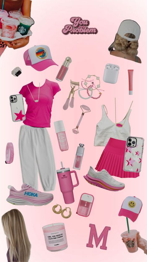 pink preppy outfit comfortable lululemon gold hinge Pink Lululemon Outfit, Preppy Lululemon Outfits, Pink Preppy Outfit, Outfit Inspirations For School, Preppy Lululemon, Lululemon Outfit, Outfit Comfortable, Pink Lululemon, Pink Preppy