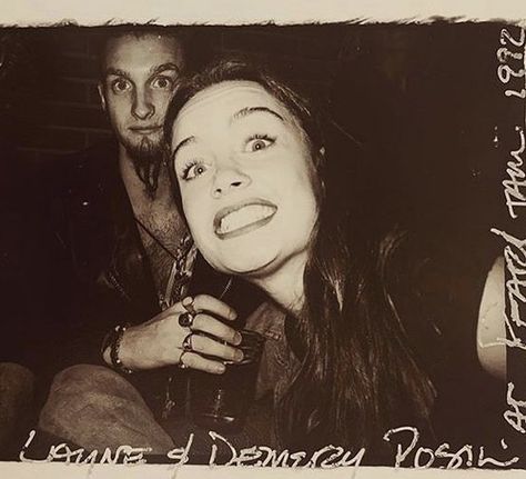 Layne Staley and Demri Parrott at a pearl jam show in 1992 Demri Parrott, Layne Staley, Pearl Jam, Jam