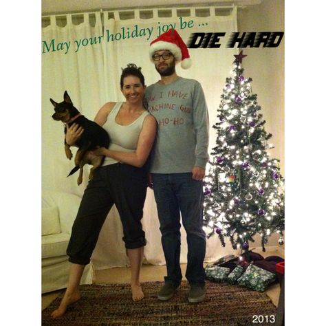 Die Hard costume Christmas card Die Hard Costume, Funny Christmas Costumes, Friendsmas Party, Die Hard Christmas, Christmas Movie Characters, Christmas Time Is Here, Halloween Inspo, Party Apps, Christmas Movie