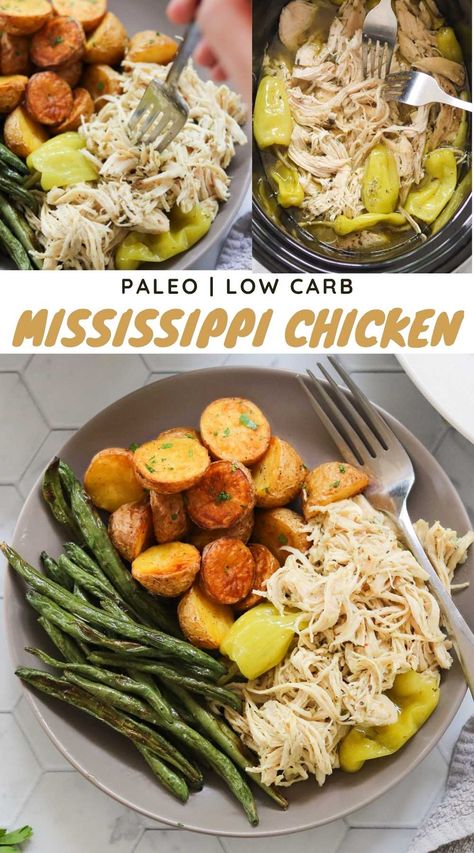 Tender Shredded Chicken, Mississippi Chicken, Crock Pot Inspired Recipes, Healthy Weeknight Dinners, Instant Pot Recipes Chicken, Chicken Meal Prep, Crockpot Recipes Slow Cooker, Crock Pot Cooking, Healthy Meal Plans