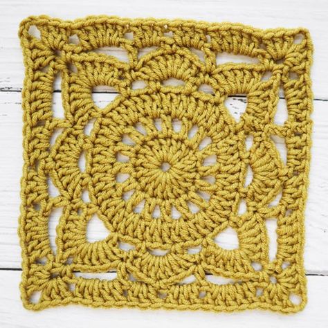 Willow Squares Crochet Pattern, Crochet Doily Patterns Square, Lace Granny Square Pattern Free, Willow Block Crochet Pattern Free, Lacy Crochet Granny Squares, How To Crochet A Doily, Turkish Granny Square, Willow Granny Square Crochet Pattern, Triple Crochet Granny Square