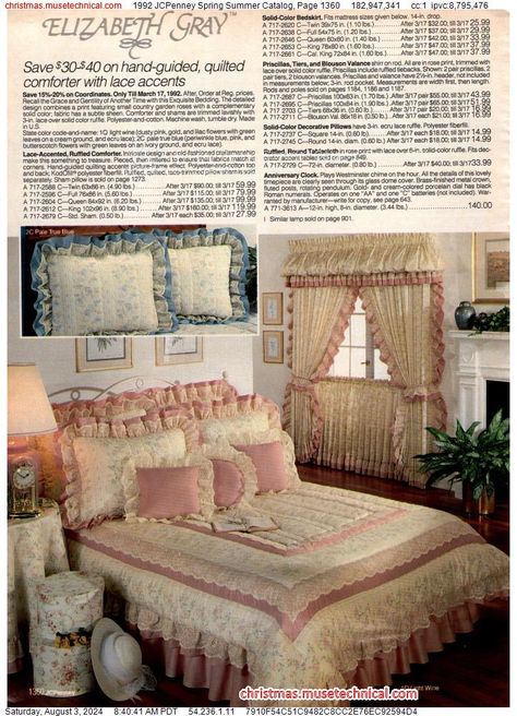 80s Floral Bedroom, 1990s Interior Design, American Bedroom Design, 80’s Decor, American Bedroom, Farmhouse Bedroom Ideas, Bedroom Decoration Ideas, 90s Home, Farmhouse Bedroom Decor Ideas