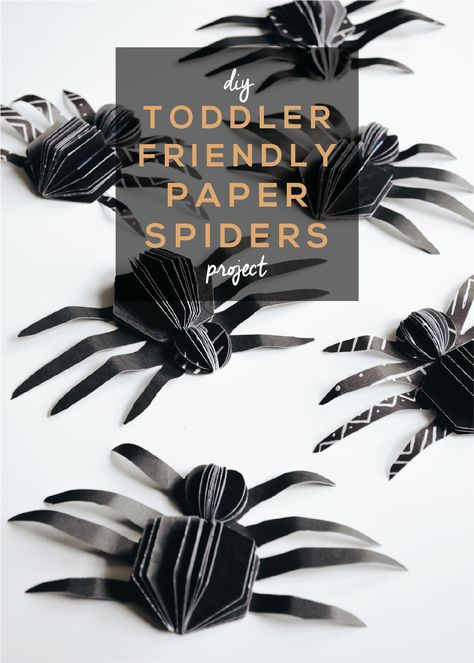 Spiders For Halloween, Paper Spider, Simple Skull, 10 October, Mini Binder, Last Minute Costumes, Paper Chains, Faux Pumpkins, Diy Toddler