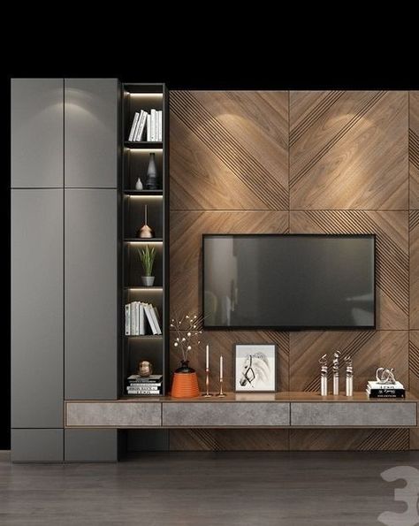 Luxury Tv Unit Ideas For Living Room - Decor Hacks - Home Decor ideas 2023 Tv Shelf Design, Tv Room Decor, Lcd Panel Design, Ruang Tv, Living Room Decor Tips, Living Room Wall Units, Tv Unit Interior Design, Tv Shelf, Living Room Tv Unit