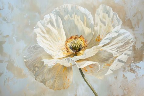 White poppy flower painting petal plant. | free image by rawpixel.com / Nutthone White Poppy Flower, Poppy Flower Painting, Flower Magic, Background Flower, White Poppy, Giant Flowers, Plant Aesthetic, Flower Plant, Poppy Flower