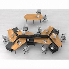 Workspace Office Design, Simple Workspace, Bank Interior, Office Furniture Layout, Workspace Office, Workstations Design, Cheap Office Furniture, Lay Out, Industrial Office Design