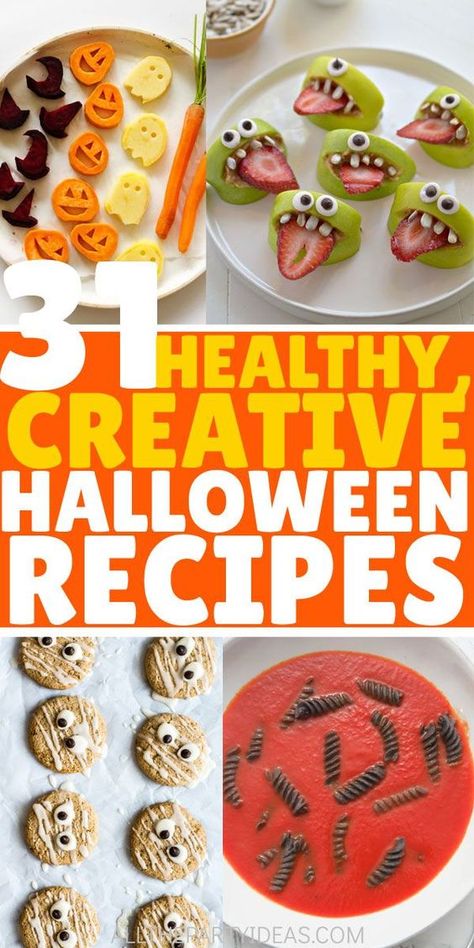 Appetizer Desserts, Healthy Halloween Party Food, Halloween Finger Foods, Healthy Halloween Food, Easy Halloween Snacks, Halloween Snacks For Kids, Kids Halloween Food, Halloween Breakfast, Healthy Halloween Treats