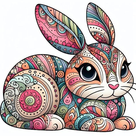 Premium Photo | Whimsical Wonderland Bunny A Colorful Mandala Design Mandala Art Animals, Colorful Mandala Design, Mandala Animals, Animal Mandala, Colorful Mandala, Sharpie Markers, Whimsical Wonderland, Design Paper, Colorful Animals