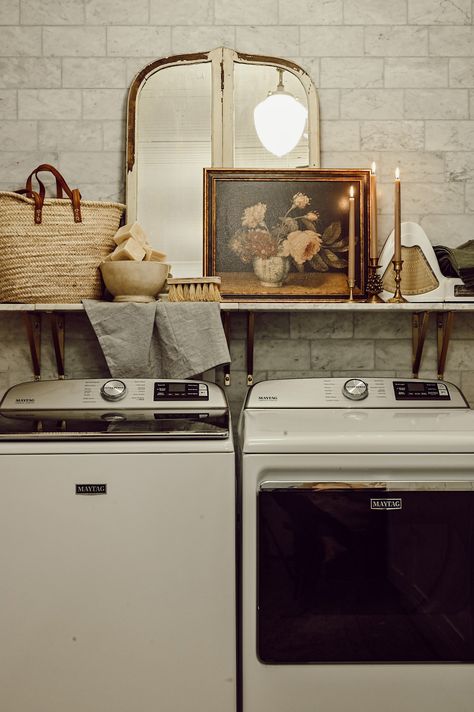 Remodel Laundry Room, Laundry Storage Cabinet, Laundry Wallpaper, French Country Laundry Room, Cottage Laundry Room, Apartment Laundry, Vintage Laundry Room Decor, Country Laundry Rooms, Laundry Room Organization Storage