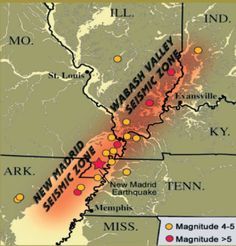 New Madrid & Wabash Valley Seismic Zones Meers fault in Oklahoma  Oklahoma is "riddled with faults" according to seismologist Andrew Holland. The Meers fault is the only place in the Sooner state where a fault line is visible. It's a straight line for almost 50 miles, near Lawton. Some 15 miles is clearly visible from the air. New Madrid, Oklahoma History, Geology Rocks, Plate Tectonics, Southern Illinois, Bible Prophecy, Random Facts, High Fiber, Solar Eclipse