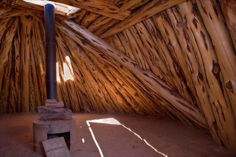 Have You Heard of a Navajo Hogan? | Architectural Digest Navajo Architecture, Navajo Hogan, Hospital Room, Architectural Digest, Monument Valley, Small Spaces, Monument, To Learn, Google Search