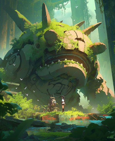 #anime #digitalarte #arte #ai #naturaleza #Animeart #Edits #wallpapers #NatureInspired Forest Visual Development, Anime Environment Art, Environment Art Concept, Fantasy Environment Concept Art, Nature Vs Technology, Nature Concept Art, Digital Art Forest, Forest Concept Art, Anime Forest