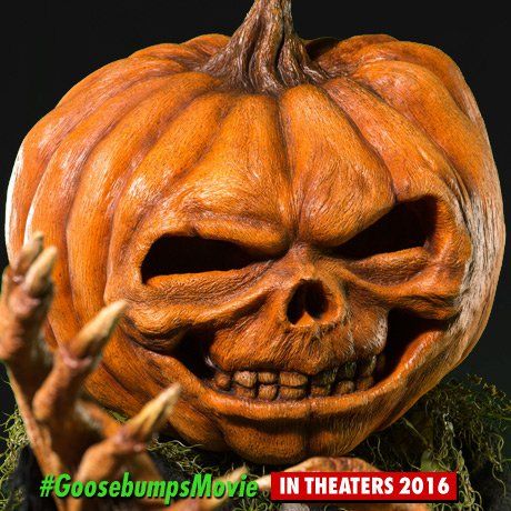 Pin for Later: Revisit Your Childhood Nightmares With Pictures From the Goosebumps Movie  Jack-o'-lantern with claws? Nope. Goosebumps Film, Goosebumps Movie, Goosebumps Monsters, Haunted Library, Tree Monster, Pumpkin Games, Pumpkin Face Mask, Pumpkin Contest, Pumpkin Mask