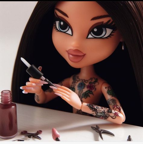 Nail Profile Picture, Bratz Nails, Bratz Doll Makeup, Business Nails, Small Business Instagram, Pregnancy Art, Brat Doll, Breakup Picture, Feed Insta