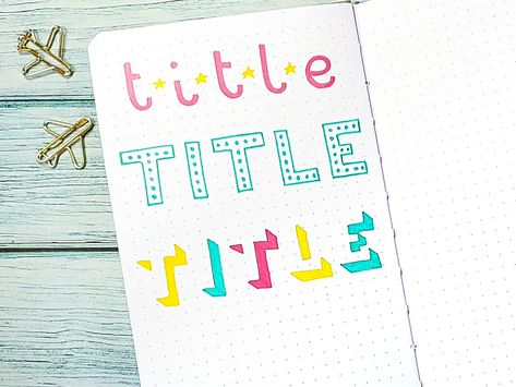 Hello Friends! I’m Neus, and today I'm going to show you 20 easy ideas to make decorative bullet journal titles or bujo headers. You can also use these bullet journal header designs that stand out for class note taking, planner spreads, lettering, card making and bullet journal font ideas for all your craft ideas! Journal Font Ideas, Bujo Headers, Bullet Journal Header Ideas, Bullet Journal Fonts, Journal Titles, Header Designs, Bullet Journal Lettering, Bullet Journal Titles, Header Ideas