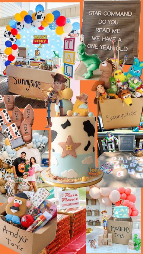 Toy Story Birthday Theme, 3rd Birthday Party For Boy, Planet Party, Toy Story Theme, Twin First Birthday, Third Birthday Party, 1st Birthday Party Themes, 2nd Birthday Party Themes, Toy Story Birthday Party