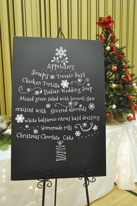 What if we have a "theme" Christmas Party. Cute idea for a Holiday party menu board Relief Society Christmas, Holiday Party Menu, Menu Board, Party Menu, Relief Society, A Holiday, What If, Holiday Party, Christmas Party