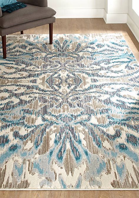 Weave & Wander Arsene 5 ft 3 in x 7 ft 6 in Area Rug Aqua Living Room, Relaxing Spaces, Teal Living Rooms, Feizy Rugs, Transitional Rugs, Round Area Rugs, Contemporary Area Rugs, Online Home Decor Stores, Printed Rugs