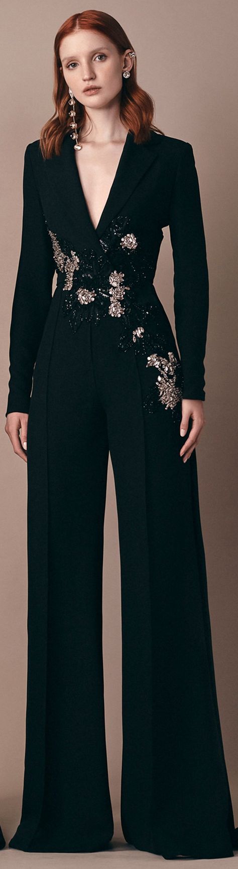 Soiree Suits For Women, Black Prom Jumpsuit, Jumpsuit Elegant Chic, Gowns Red Carpet, Jumpsuit Satin, Prom Jumpsuit, Classy Jumpsuit, Special Occasion Gowns, Trendy Jumpsuit