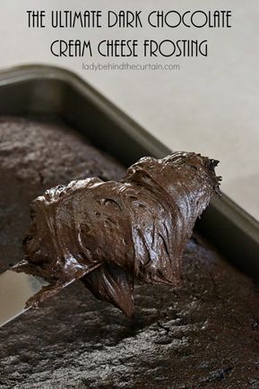 Dark Chocolate Cream Cheese Frosting Chocolate Cream Cheese Frosting Recipe, Frosting Cake, Cheese Frosting Recipe, Chocolate Cream Cheese Frosting, Cake Frosting Recipe, Torte Cupcake, Cream Cheese Frosting Recipe, Chocolate Cream Cheese, Frosting Recipe