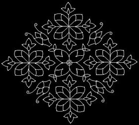 Kolam Dots, Indian Rangoli Designs, Dots Kolam, Pulli Kolam, Rangoli Patterns, Muggulu Design, Rangoli Ideas, Rangoli Kolam Designs, Big Rangoli Designs