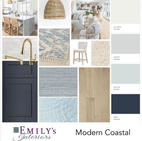 Coastal Chic Mood Board, Lake House Mood Board, Coastal Farmhouse Mood Board, Coastal Lake House Interior Design, Coastal Chic Interior Design, Coastal Mood Board, Modern Mood Board, Costal Vibe, Lake House Interior Design