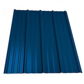 Metal Sales 3-ft x 8-ft Ribbed Ocean Blue Steel Roof Panel in the Roof Panels department at Lowes.com Blue Metal Roof, Steel Roof Panels, Metal Roof Panels, Culture Center, Roofing Options, Fibreglass Roof, Steel Roof, Straw Bale, Ribbed Paneling