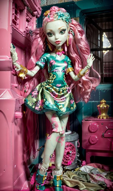 Monster High Aesthetic Outfit, Custom Dolls Monster High, Monster High Toys, Repainted Monster High Dolls, Monster High School, Monster High Ooak Repaint, Ooak Dolls Monster High, Doll Customization Monster High Repaint, Dolly World