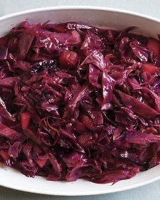 This dish can be made a day ahead. Let cool completely before refrigerating. Reheat, covered, over medium heat. Red Cabbage With Apples, Red Cabbage Recipes, Braised Red Cabbage, Braised Cabbage, Martha Stewart Recipes, Cabbage And Bacon, Purple Cabbage, Thanksgiving Dishes, Cabbage Recipes