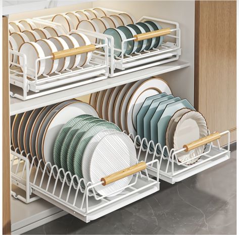 Dish drying rack cabinet