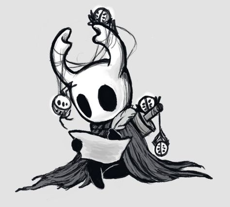 Hollow Knight Tattoo Ideas, Team Cherry, Knight Tattoo, Shovel Knight, Hollow Night, Cat Anatomy, Hollow Art, Knight Art, Grunge Art