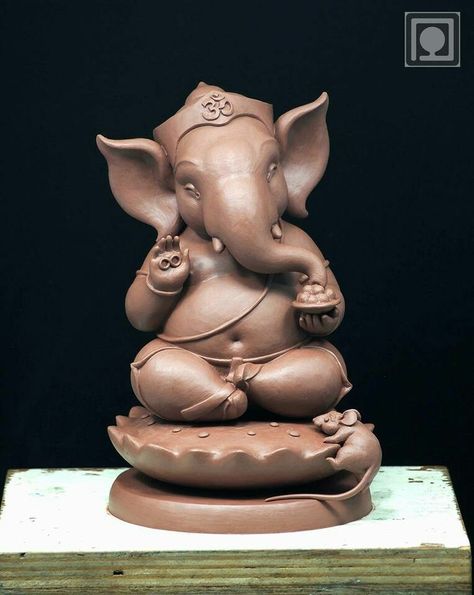 Clay Ganapati Idol, Ganesh Sculpture Clay, Eco Friendly Ganesha Idol, Bal Ganesha Murti, Ganesh Idol Clay, Ganesh Murti Clay, Ganesha Idol Clay, Baby Ganesha Murti, Ganu Bapa