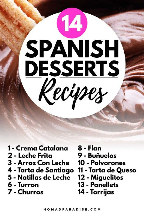 14 Most Popular Spanish Desserts with Recipes Spanish Easy Recipes, Spanish Desserts Traditional, Conchiglioni Recipe, Spanish Cake, Spanish Food Recipes, Spanish Dessert Recipes, Spanish Dessert, Traditional Spanish Recipes, Hispanic Dishes