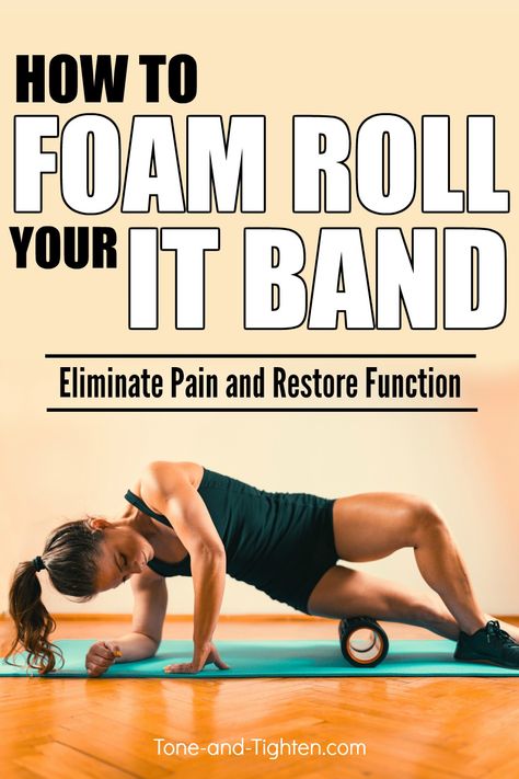 Itbs Exercises, Foam Roller Stretches, Tight It Band, Roller Exercises, Knee Strengthening, Iliotibial Band, Back Pain Stretches, Hip Stretch, Tomato Face