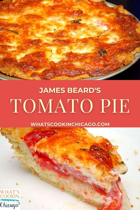 Amish Tomato Pie Recipe, James Beard Recipes, Tomato Pie With Ricotta Cheese, Tomato Pie Without Mayo, Tomato Pie With Bacon, Tomato Bacon Pie, Tomato Pie Recipe Easy, Tomato Pie With Meat, Southern Tomato Pie 12 Tomatoes