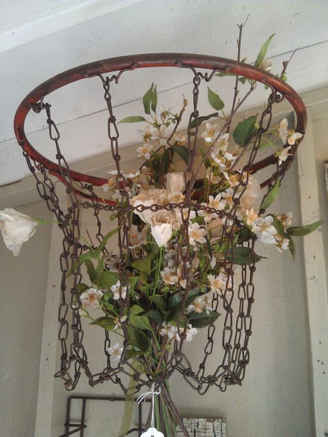 Old Basketball Hoop Repurpose, Diy Basketball Hoop, Hoop Net, Diy Basketball, Concrete Rose, Fine Living, Basketball Hoops, Basketball Uniforms, Basketball Hoop