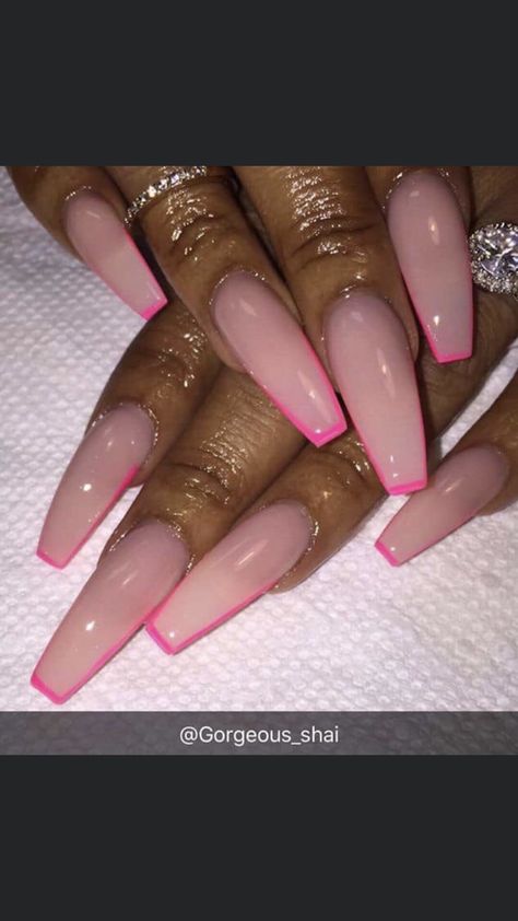 Pink Long Nails, Nail Pictures, French Rose, Ombre Nail Designs, Great Nails, Top Nail, Popular Nails, Short Nail Designs, Hot Nails