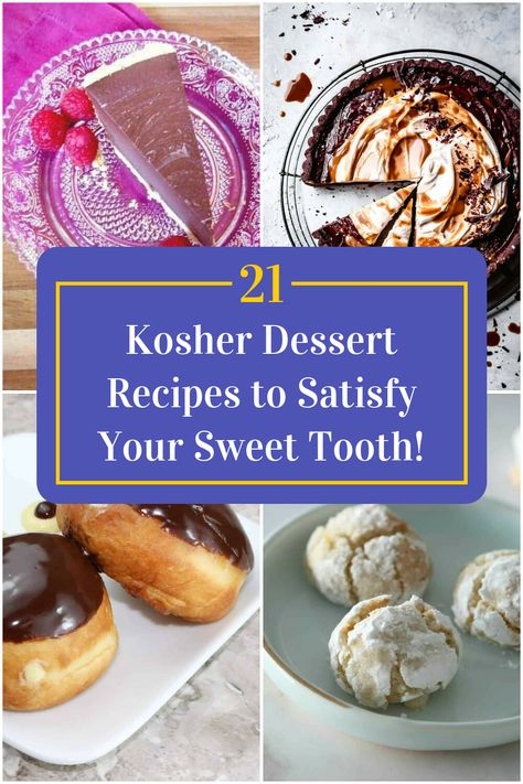 Collage of 4 kosher dessert recipes. Seder Dessert Recipes, Kosher Dessert Recipes, Berried Treasure Dessert, Kosher Desserts, Lush Desserts, Chocolate Delight, Decadent Chocolate, Best Recipes, Vegetarian Chocolate