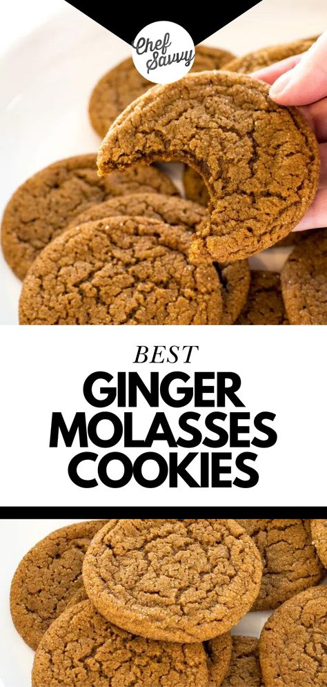 Ginger And Molasses Cookies, Chewy Spice Cookies, Best Ginger Molasses Cookies, Soft And Chewy Ginger Molasses Cookies, Oatmeal Ginger Molasses Cookies, Soft Chewy Molasses Cookies, Ginger Mollases Cookies, No Chill Molasses Cookies, Soft Chewy Ginger Cookies