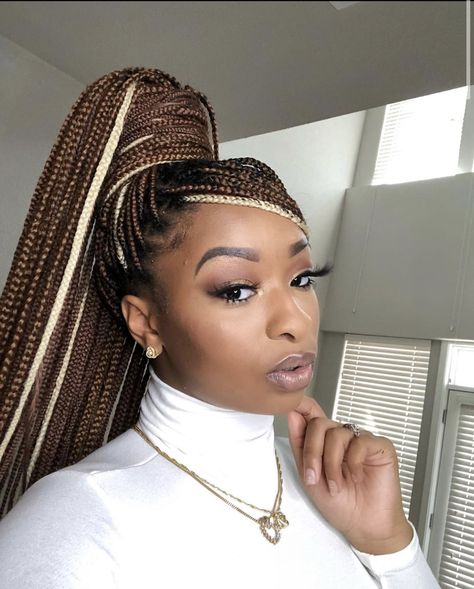 Cute Box Braids, Big Box Braids Hairstyles, Marley Twists, Box Braids Hairstyles For Black Women, Cute Braided Hairstyles, Braided Cornrow Hairstyles, Braids Hairstyles Pictures, Fesyen Rambut, Cute Box Braids Hairstyles