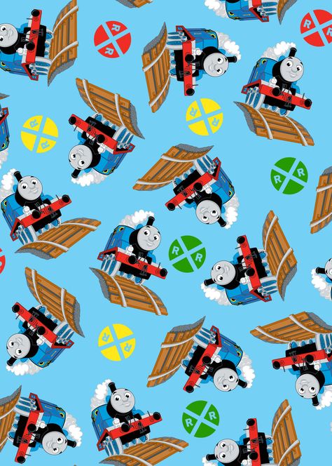 Thomas the train fleece print. Thomas The Train Birthday Party, Thomas The Train Party, Train Wallpaper, Disney Cars Party, Train Theme, Disney Nursery, Go Wallpaper, Cartoon Fan, Train Birthday