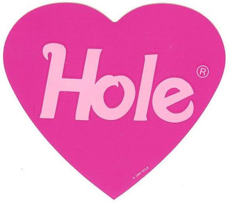 Hole Logo, Pink Heart Logo, Hole Band, Cute Heart Drawings, Love Heart Symbol, Courtney Love Hole, Band Patches, Grunge Band, Logo Pink