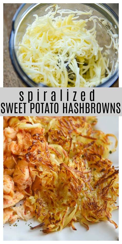 Sweet Potato Spiralizer Recipes, White Sweet Potato Recipe, Rosemary Sweet Potatoes, Corn Slaw, White Sweet Potato, Quinoa Side Dish, Carleigh Bodrug, Emeril Recipes, White Cheese Sauce