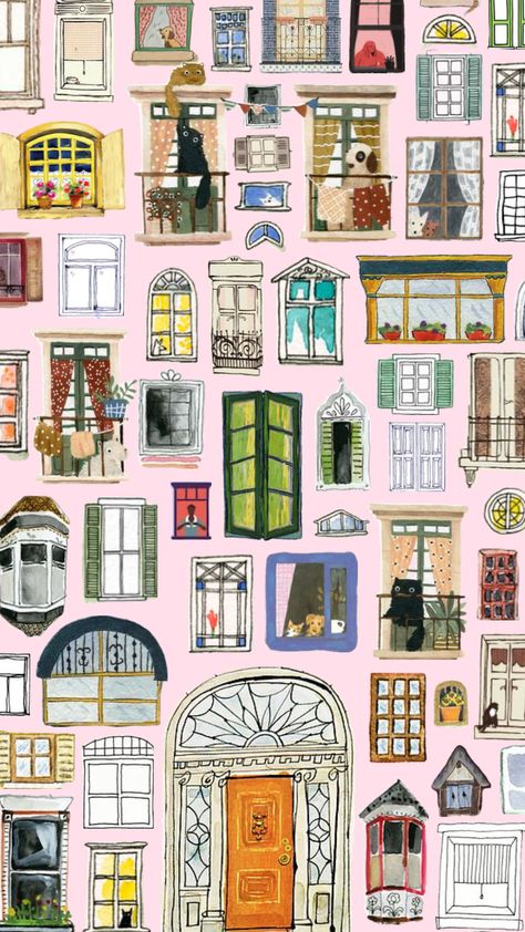 #windows #window #building #busy #illustration #collage #art Busy Illustration, Neighborhood Illustration, Window Sketch, Windows House, Illustration Collage, Paper Doll House, Advent Calenders, Portfolio Website Design, House Illustration