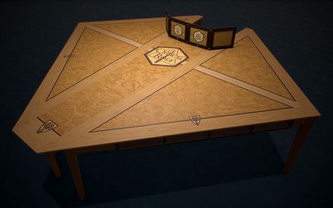 ArtStation - Critical Role Table, Alex Andrews Dnd Tables Diy, Dnd Table Diy, Roll Tables Dnd, Tavern Basement, Diy D&d Table, Ttrpg Table, D&d Gaming Table, D&d Game Table, Dnd Room Ideas