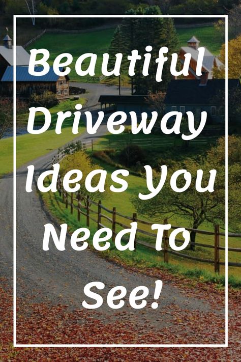 Beautiful Driveway Ideas You Need To See! Wide Driveway Landscaping, Driveway Entry Signs, Front Gate Entrance Driveway Landscaping Ideas, Driveway Design Layout Front Yards, Landscape Between Driveways, Driveway Entrance Curb Appeal, Driveway Planters, End Of Driveway Ideas Entrance, Driveway Entrance Ideas